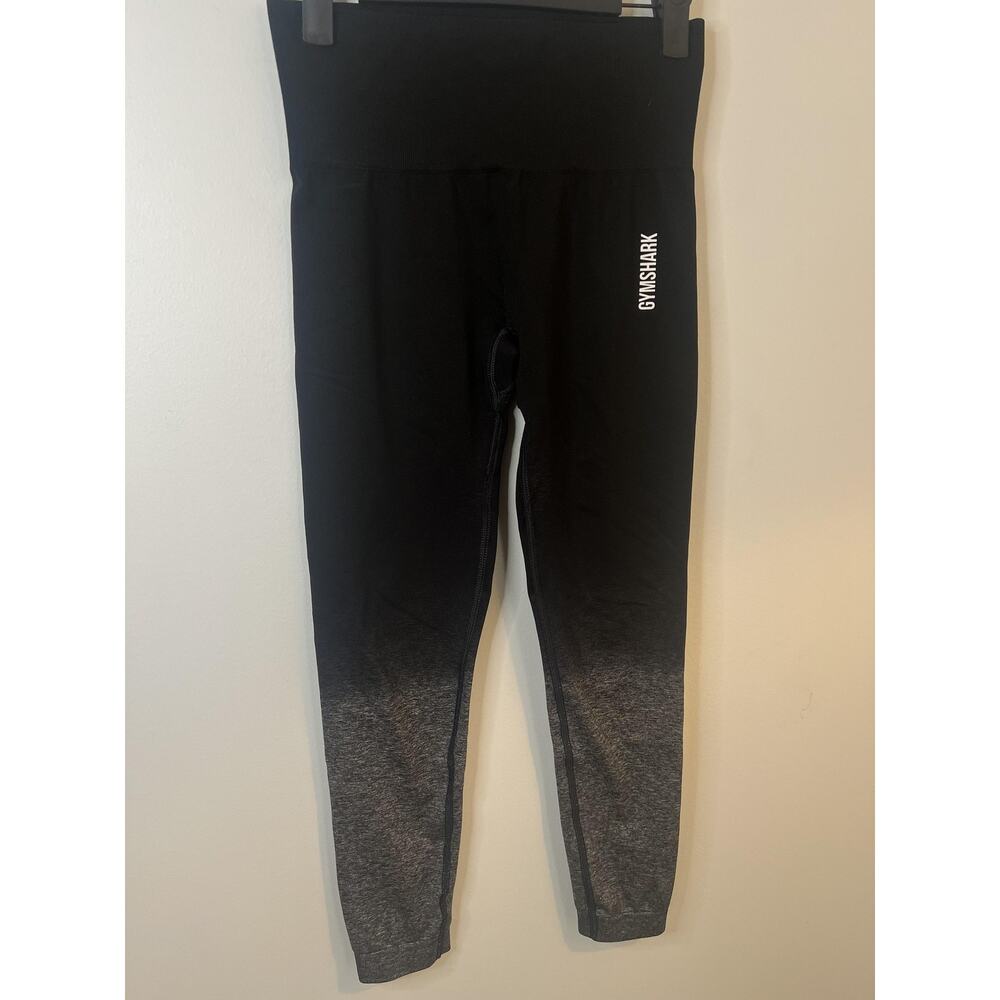 Gymshark Leggings W Sm Black Gray Ombre Seamless High‎ Waist Yoga Gym Athleisure